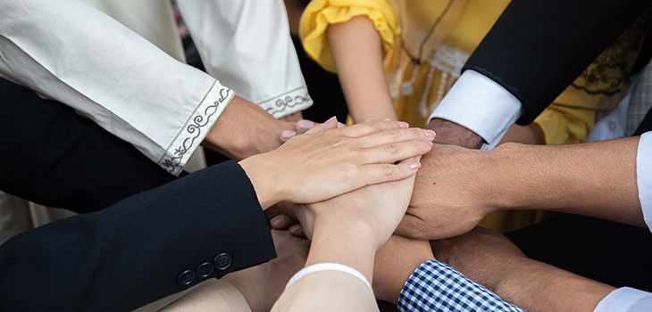 Hands in a circle