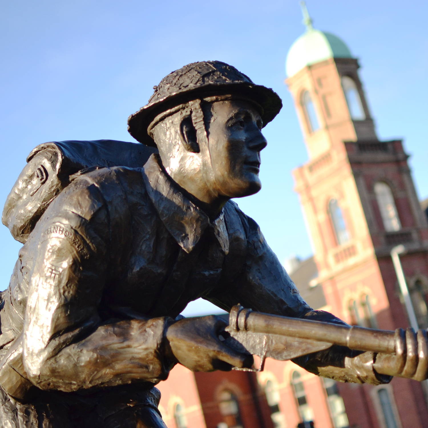 The Stanley Hollis memorial opposite the cenotaph