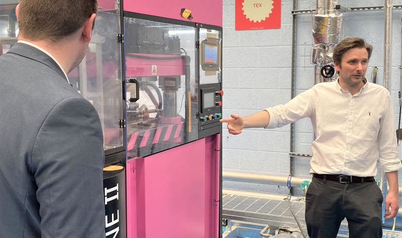 Press On Director David Todd leading a tour of the factory