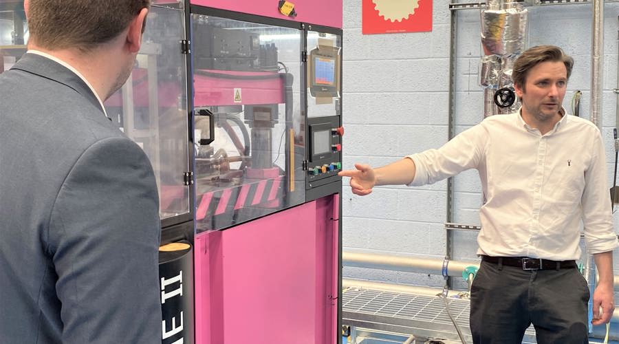 Press On Director David Todd leading a tour of the factory