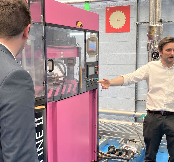 Press On Director David Todd leading a tour of the factory