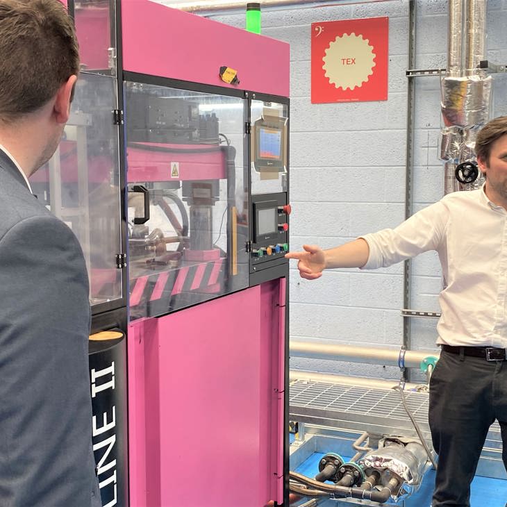 Press On Director David Todd leading a tour of the factory