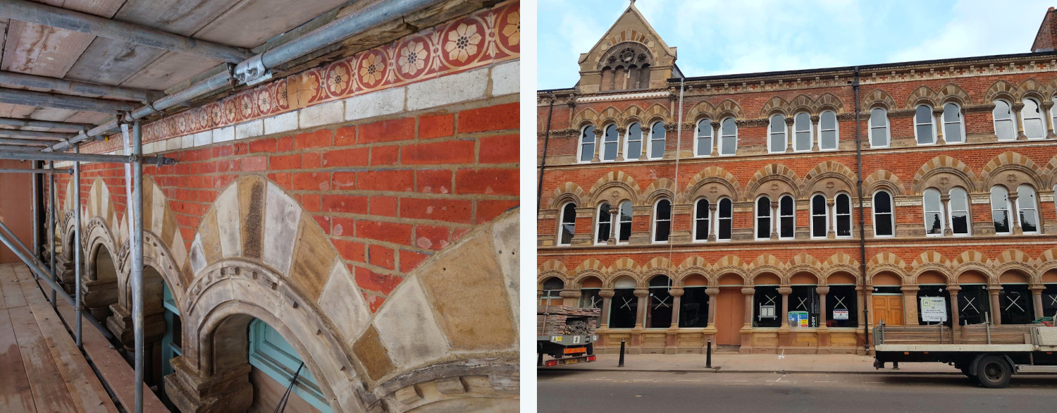 Renovation works at the historic 2-6 Albert Road building