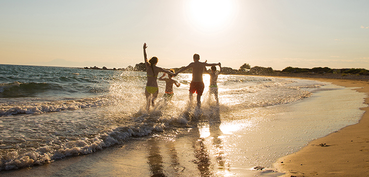 Family on a beach