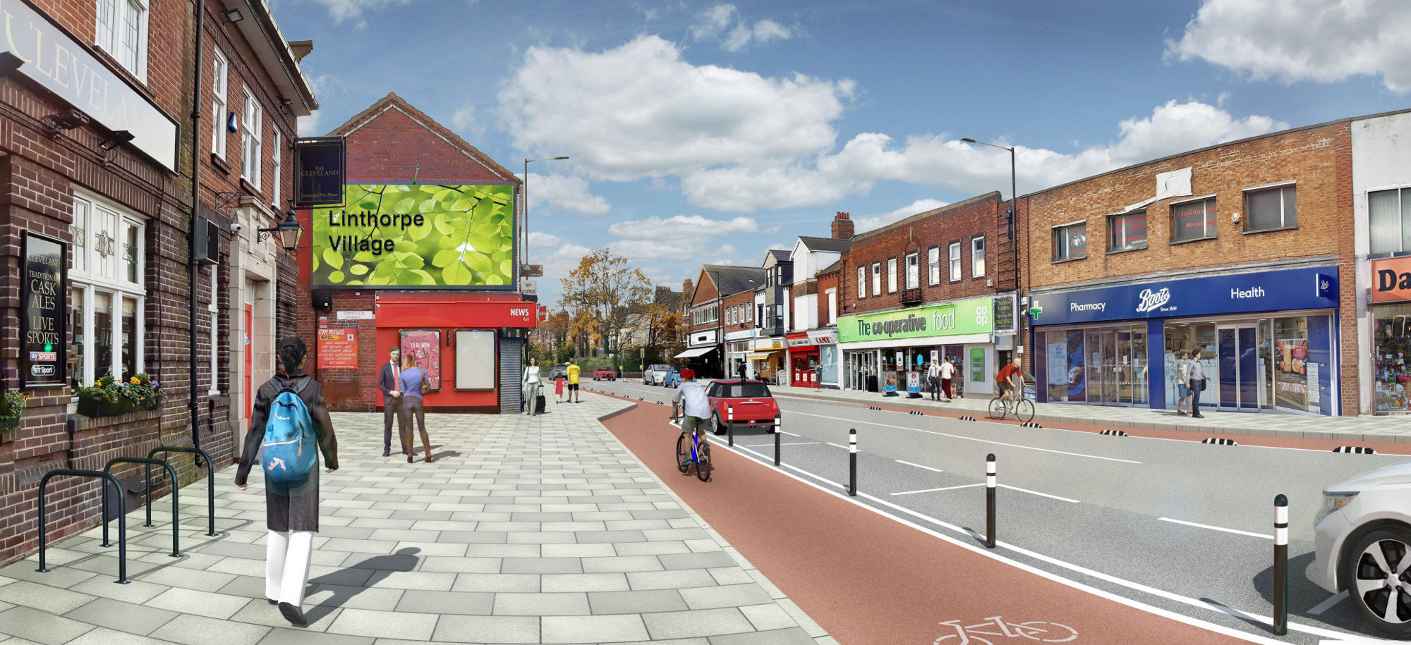 Linthorpe Road cycle lane