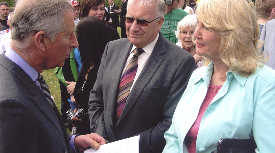 Cllr Mawston meeting Prince Charles in 2010