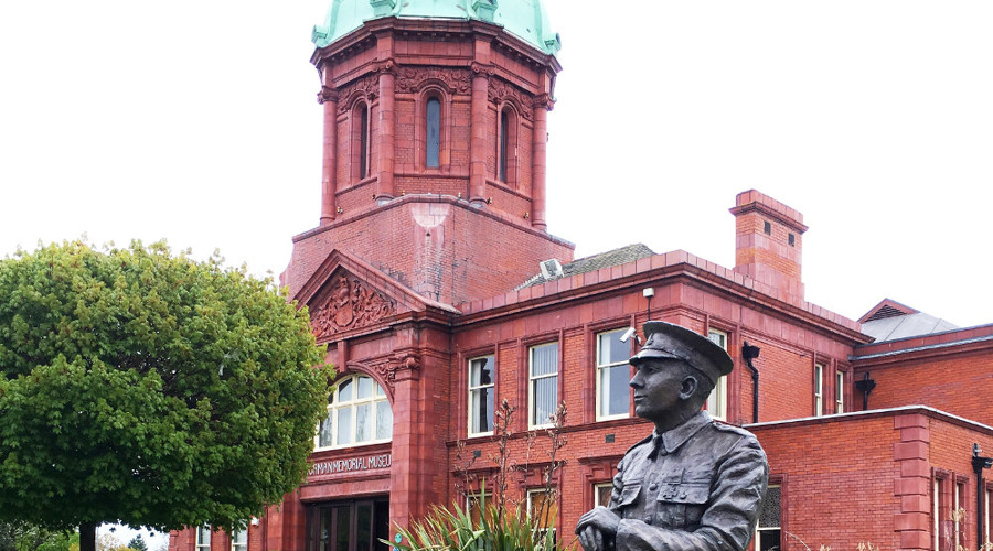 The Dorman Museum with the Tom Dresser VC statue outside