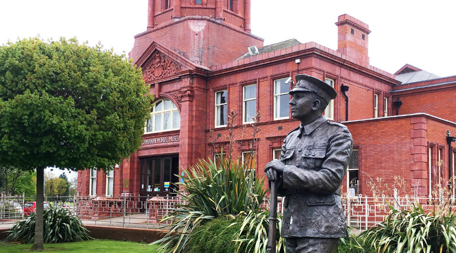 The Dorman Museum with the Tom Dresser VC statue outside