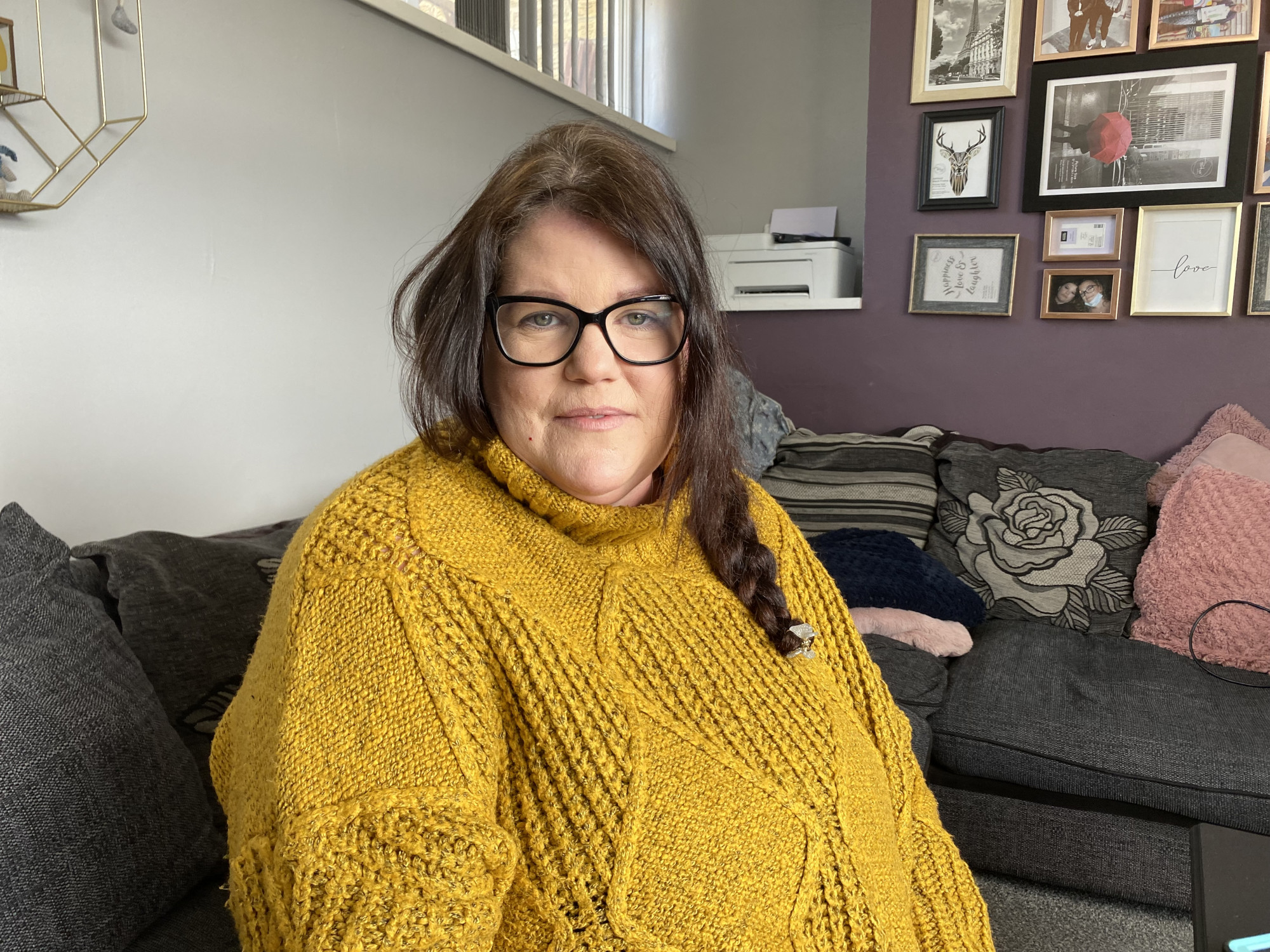 Foster carer Dawn at her home